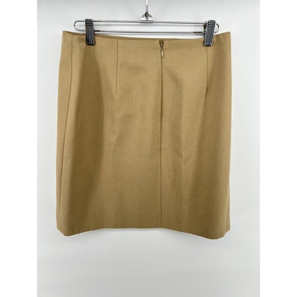 J.Crew Skirt Womens 2T Beige Wool Pencil Lined Back Zip Career - Picture 2 of 5
